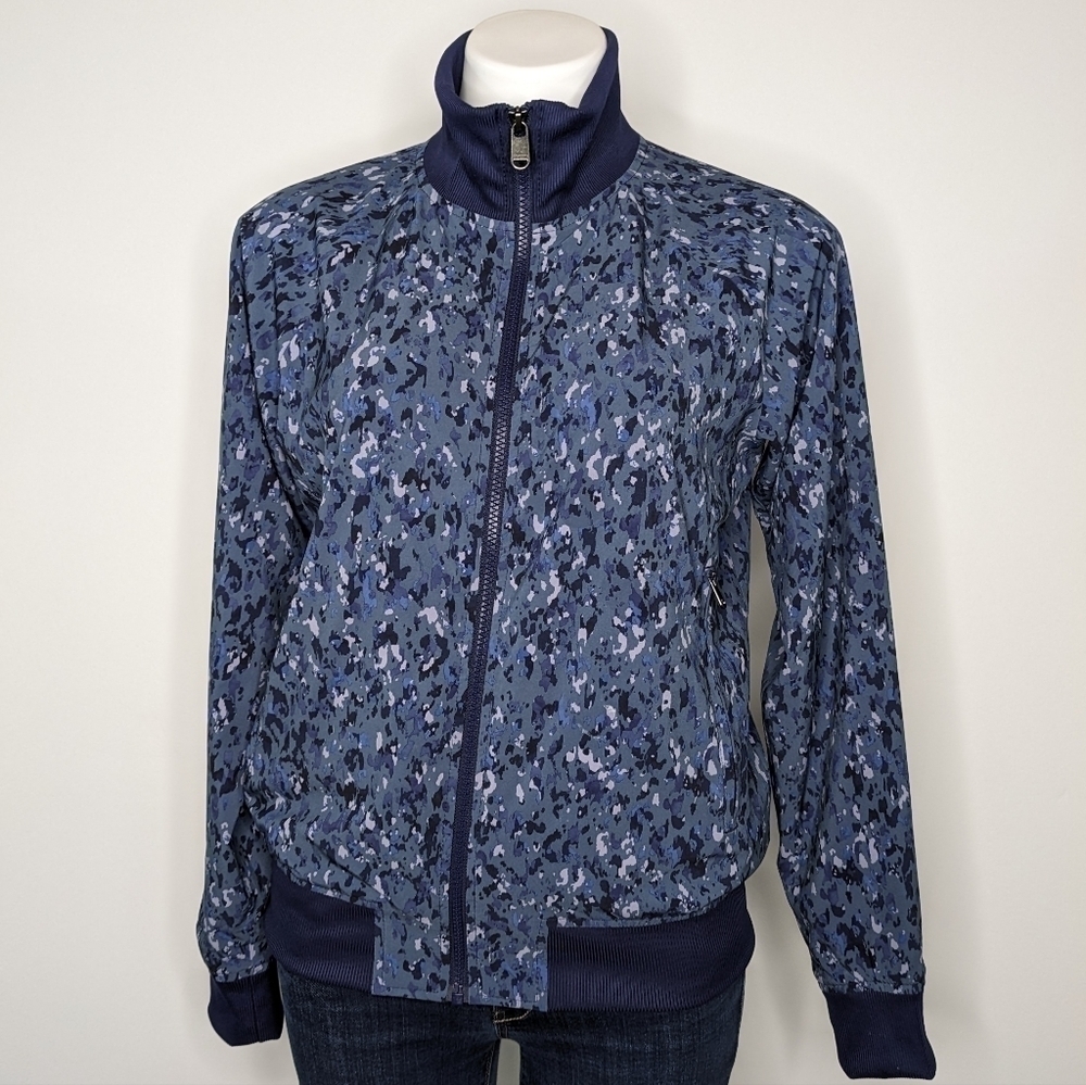 Athleta blue Brooklyn Bomber Jacket II zip up coat S